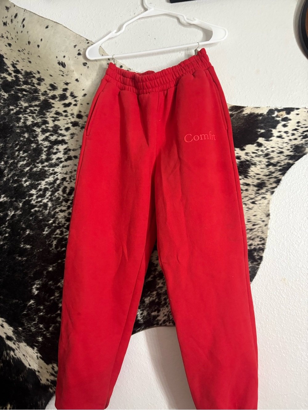 Comfit Women's Red Fleece Joggers